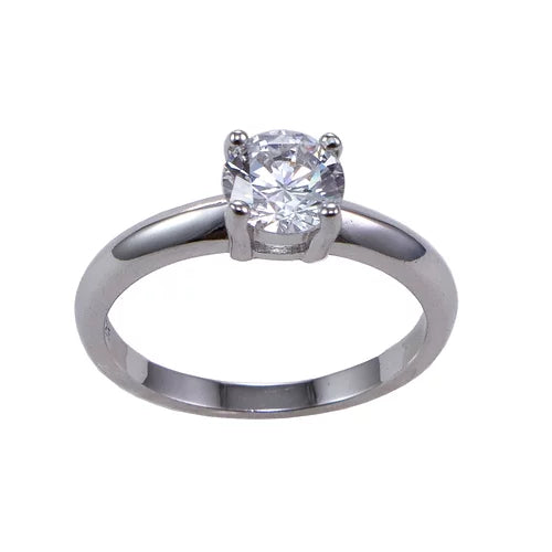 925 Sterling Silver Classic CZ Solitaire Ring