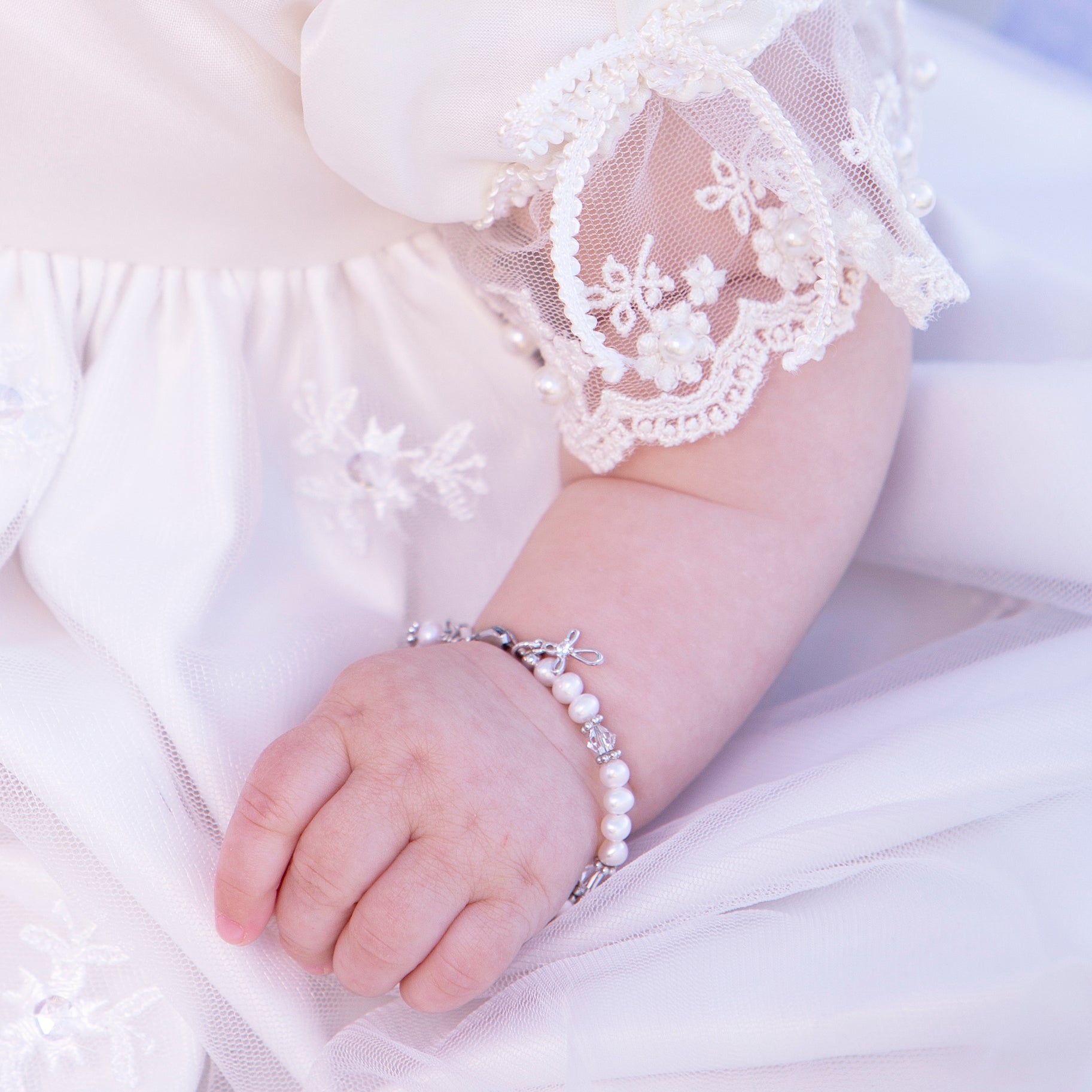 Pearl Baptism Bracelet by Grow-With-Me® - BeadifulBABY