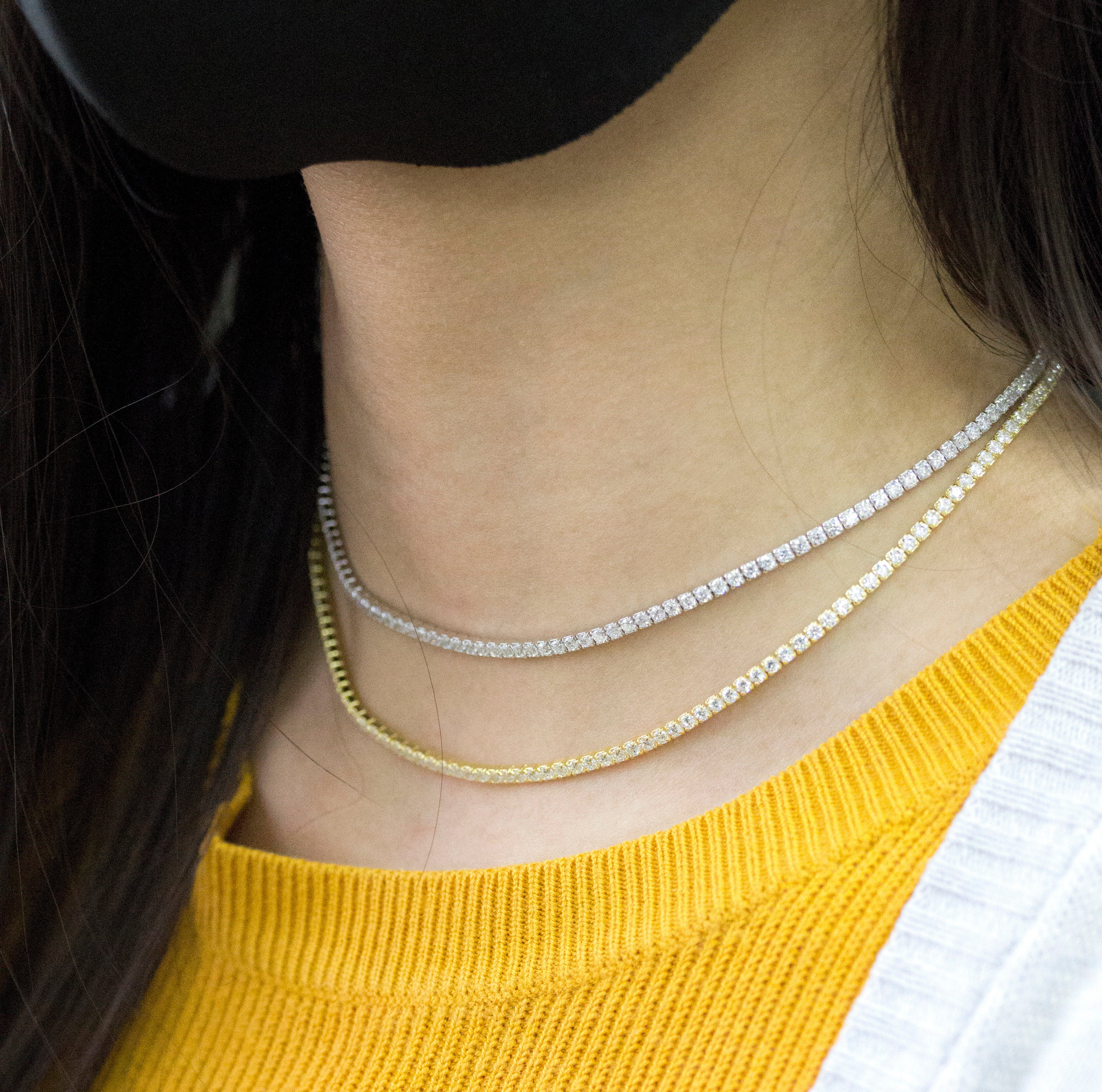 925 Sterling Silver CZ Tennis Choker Necklace – Phoenix Jewelry Co